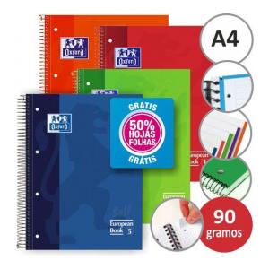 CUADERNO MULTIPERFORADO OXFORD - 120 HOJAS CUADROS 5 MM