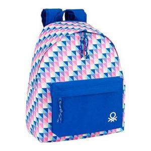 MOCHILA BENETTON ESTAMPADA AZUL