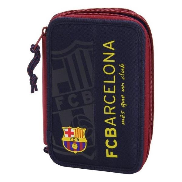 ESTUCHE DOBLE F.C. BARCELONA, 34 PIEZAS, 14 X 20 CM