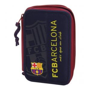 ESTUCHE DOBLE F.C. BARCELONA, 34 PIEZAS, 14 X 20 CM