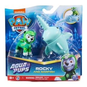 BLISTER 2 FIGURAS ROCKY AQUA PUPS PATRULLA CANINA PAW PATROL