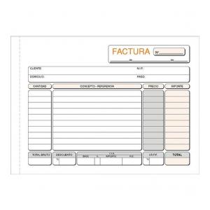TALONARIO FACTURAS MOD. T-66 TRIPLICADO AUTOCOPIANTE