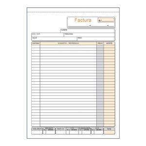 TALONARIO FACTURAS MOD. T-56 DUPLICADO AUTOCOPIANTE