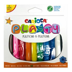 SET DE 10 COLORES PLASTILINA CARIOCA PLASTY