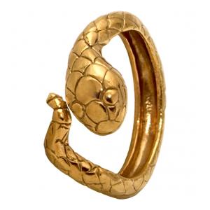 ANILLO AJUSTABLE SERPIENTE. BAÑO ROSA